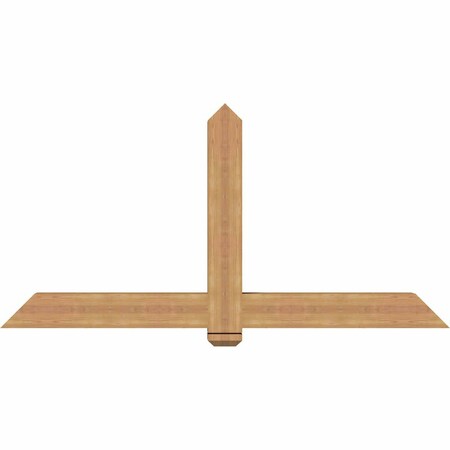 Ekena Millwork Eugene Smooth Timber Gable Bracket, Western Red Cedar, 72"W x 36"H x 5 1/2"D x 5 1/2"F, 12/12 Pitch GBW072X36X0606EUG00SWR